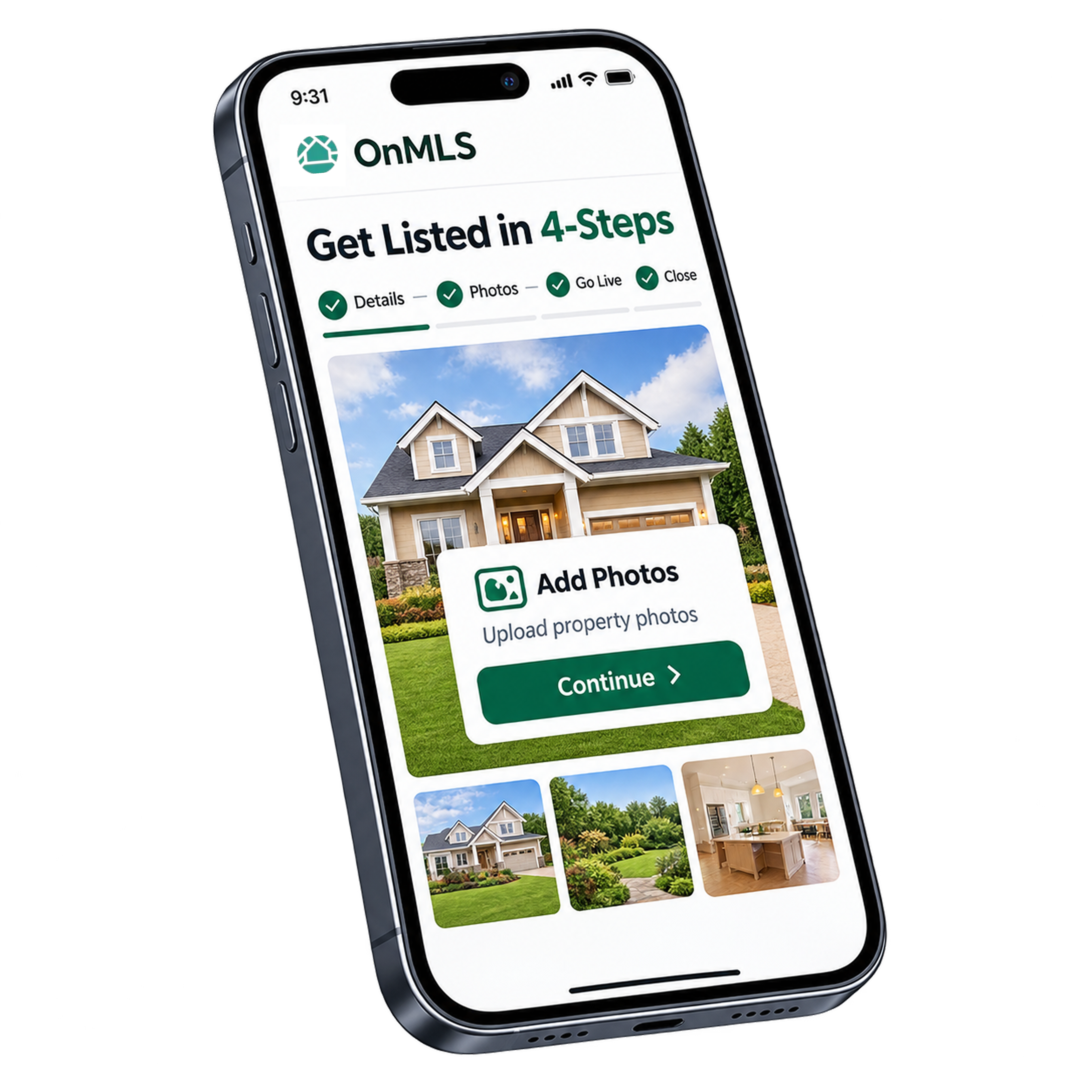 OnMLS mobile listing preparation workflow